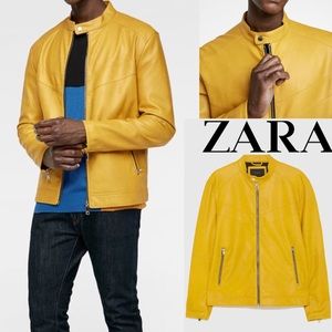 zara mens yellow jacket